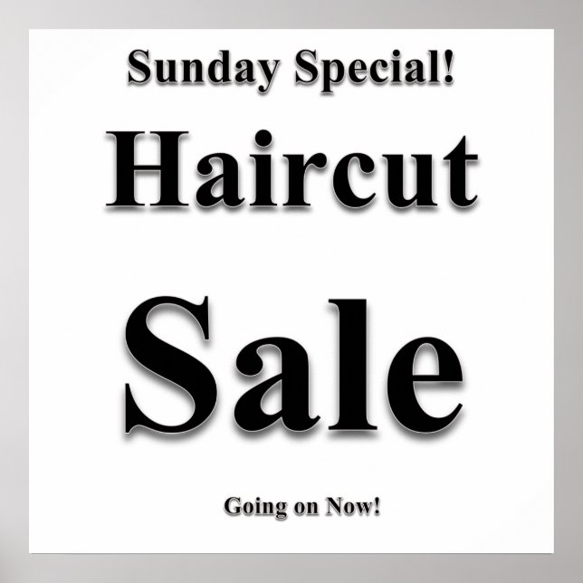 Dimanche Haircut Vente Poster Matte (Devant)