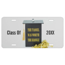La Plaque de Licence de Graduation de Tassel