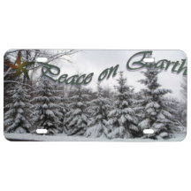 Plaque de licence Peace on Earth