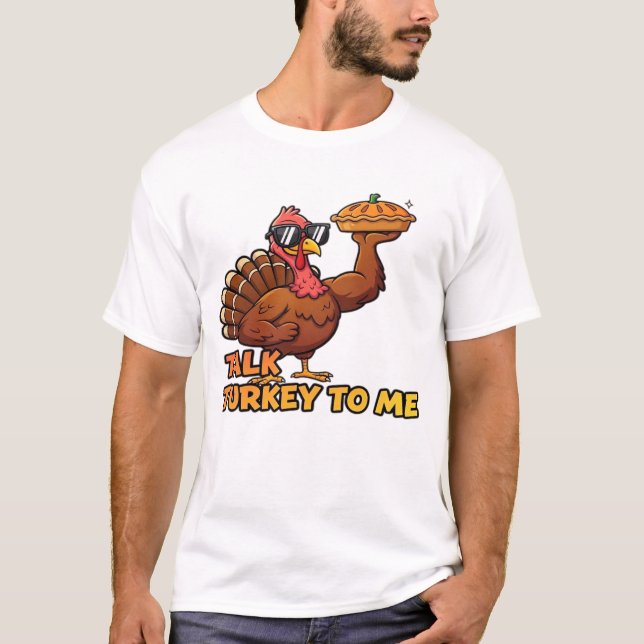 Dinde cool drôle de Thanksgiving T-Shirt classique (Devant)
