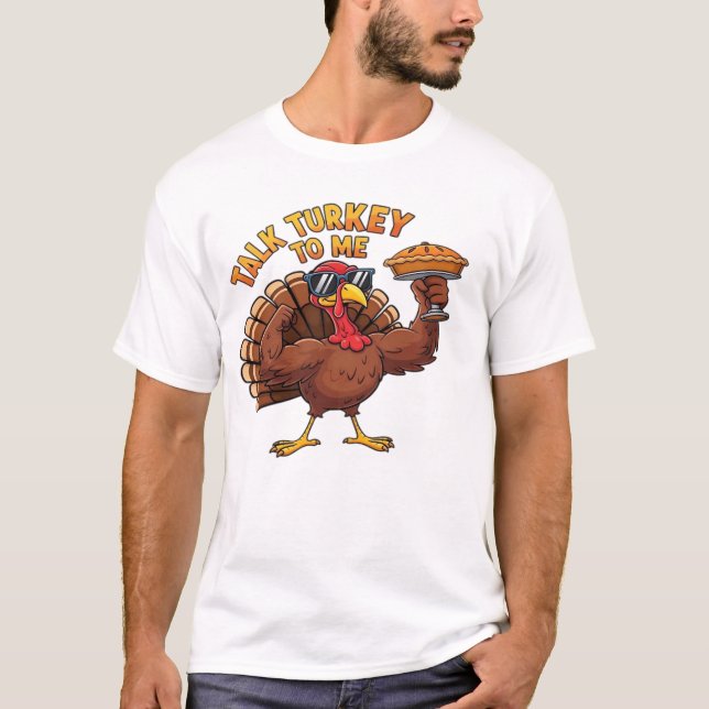 Dinde Cool Thanksgiving Drôle T-Shirt Oversized.p (Devant)