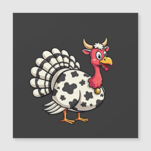 Dinde de Thanksgiving Tête de Vache Moo Drôle Fami