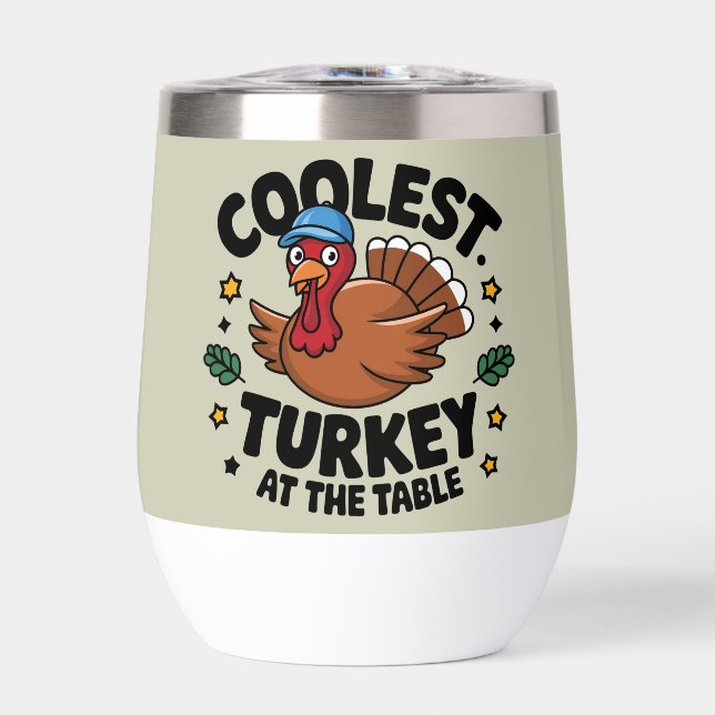 Dinde la plus cool à la table du dîner de Thanksgi (Avant)