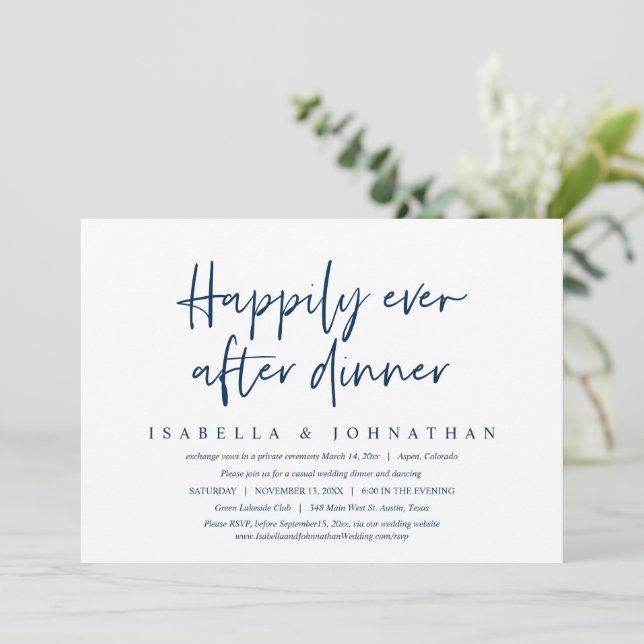 Dîner à jamais heureux après, invitation de fuite  (Debout devant)
