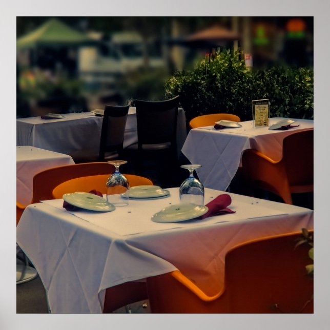 Dîner à l'extérieur, sur une affiche (Devant)