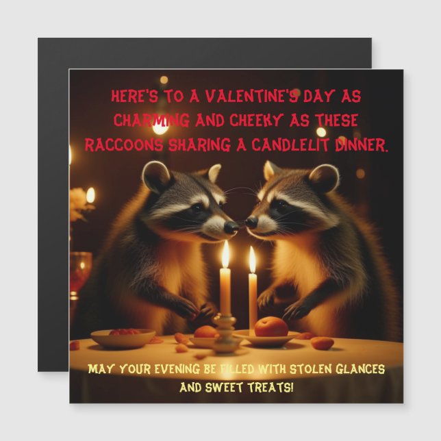 Dîner aux chandelles de la Saint-Valentin Carte ma (Devant / Derrière)