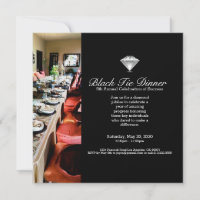 Dîner Banquet Jubilee Black Diamond Invitation