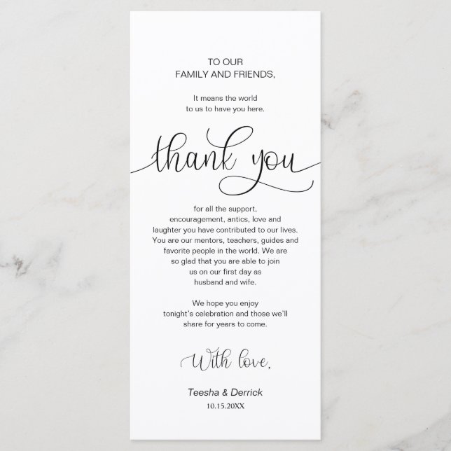 Dîner Cadre Merci, Cartes de Police Noires (Devant)