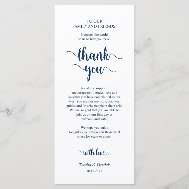 Dîner Cadre Merci, Cartes Rustiques (Devant)