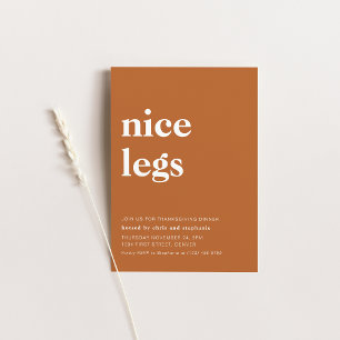 Dîner d'action de grâces amusant Invitation