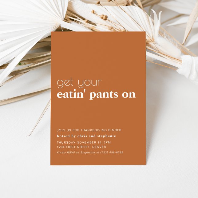 Dîner d'action de grâces amusant Invitation (Créateur téléchargé)