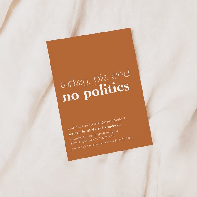 Dîner d'action de grâces amusant Invitation (Créateur téléchargé)