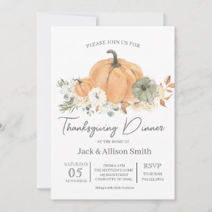 Dîner d'action de grâces Invitation