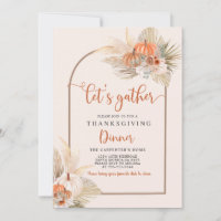 Dîner d'action de grâces Invitation