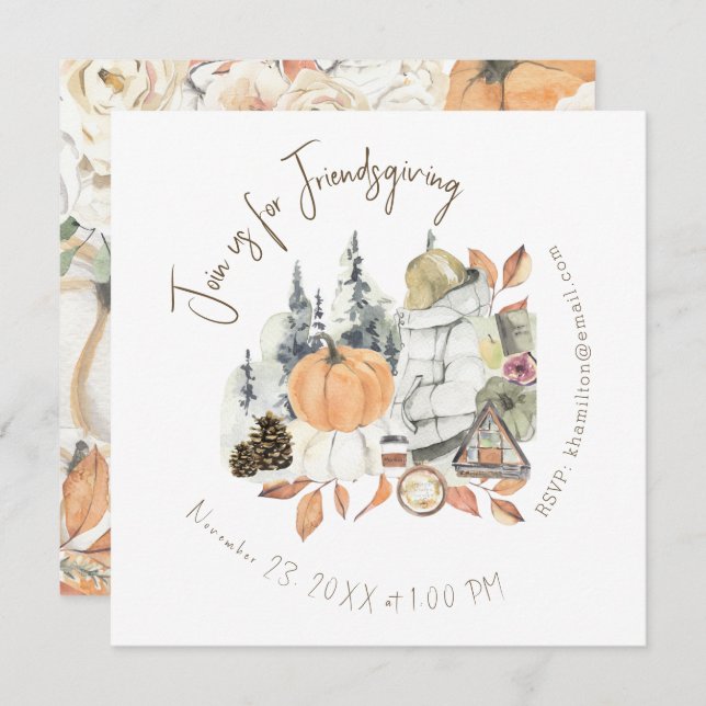 Dîner d'action de grâces pour filles mignonnes (Devant / Derrière)