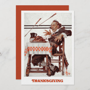 Dîner d'art vintage Thanksgiving Invitation