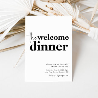Dîner de bienvenue Invitation