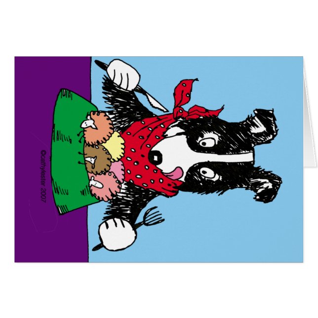 Dîner de border collie (Devant horizontal)