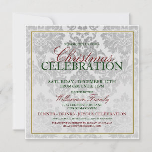 Dîner de fête de Noël Invitation