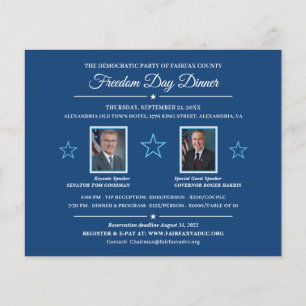 Dîner de financement politique Invitation 2 Photos