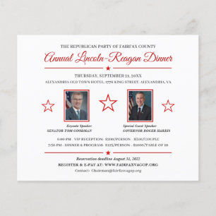 Dîner de financement politique Invitation 2 Photos
