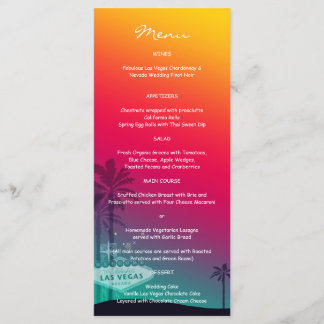 Dîner de mariage à Las Vegas à la mode Menus