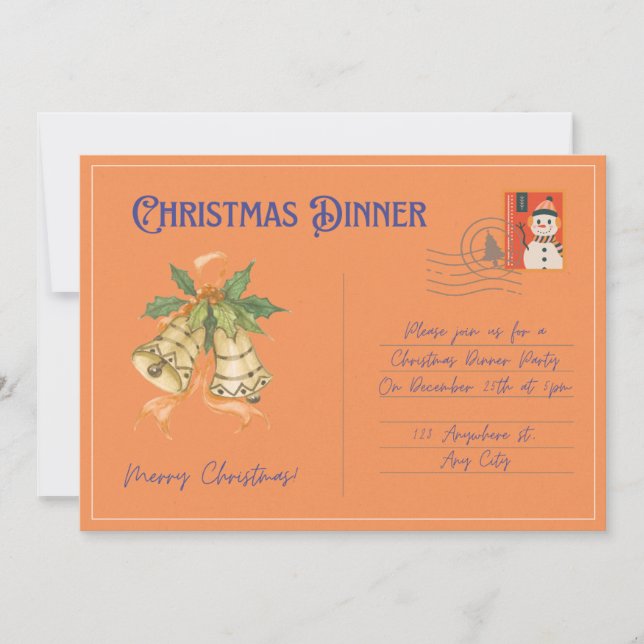 Dîner de Noël Invitation (Devant)