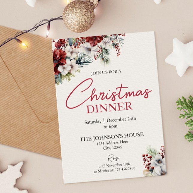 Dîner de Noël Invitation (Créateur téléchargé)