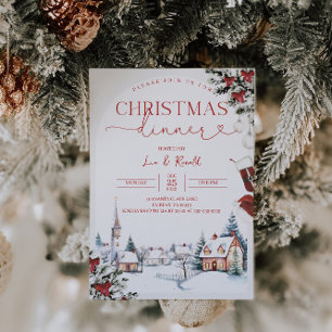 Dîner de Noël Invitation Noël Invitation de fête d