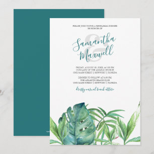 Dîner de répétition Aquarelle Feuilles de Palmier