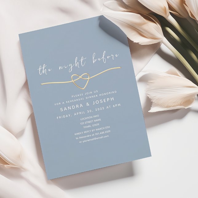 Dîner de répétition bleu Dusty Invitation (Créateur téléchargé)