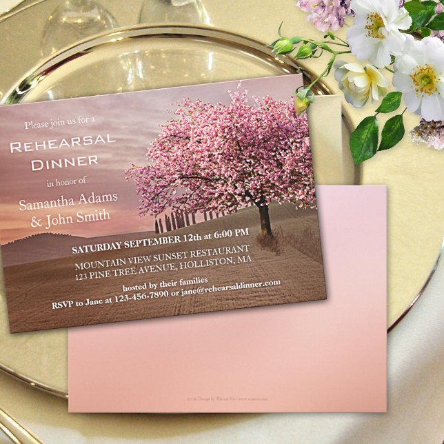 Dîner de répétition Cherry Blossom Invitation (Créateur téléchargé)