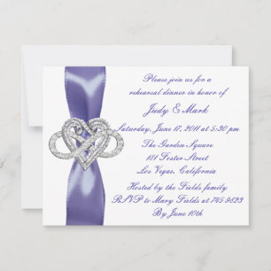 Dîner de répétition Coeur bleu pourpre Infinité