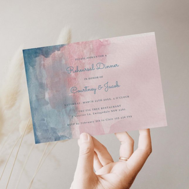 Dîner de répétition couleur rose et bleu (Créateur téléchargé)