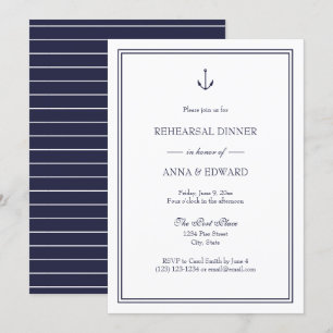 Dîner de répétition d'Ancres nautiques Invitation