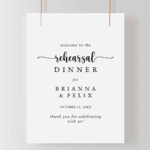 Dîner de répétition de calligraphie Affiche de bie