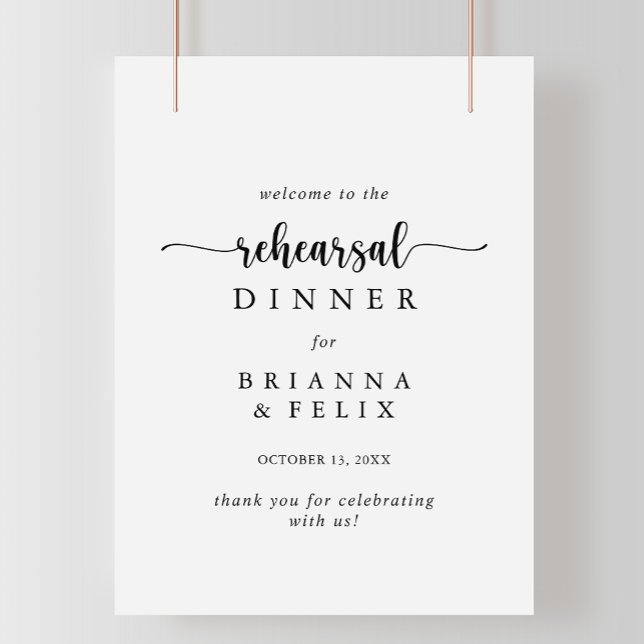 Dîner de répétition de calligraphie Affiche de bie (Créateur téléchargé)