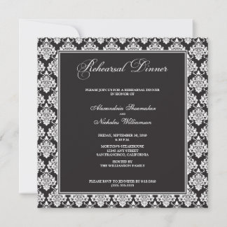 Dîner de répétition de Damas étonnant Invitation (