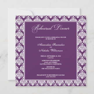 Dîner de répétition de Damas étonnant Invitation (