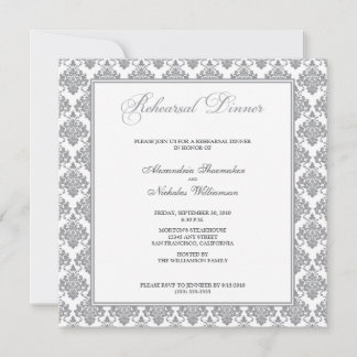 Dîner de répétition de Damas étonnant Invitation (