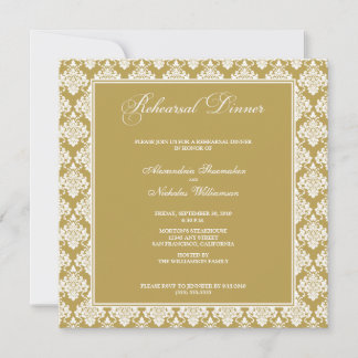 Dîner de répétition de Damas étonnant Invitation (