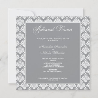 Dîner de répétition de Damas étonnant Invitation (
