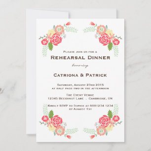 Dîner de répétition de fleurs lunaires Invitation