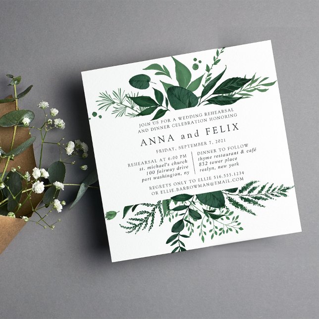 Dîner de répétition de forêt sauvage Invitation |  (Créateur téléchargé)