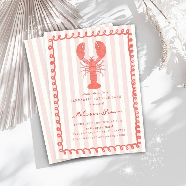 Dîner de répétition de homard nautique Invitation (Créateur téléchargé)