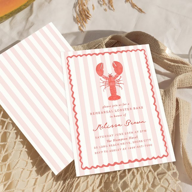 Dîner de répétition de homard nautique Invitation (Créateur téléchargé)