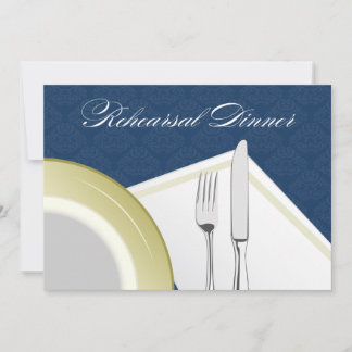 Dîner de répétition de l'endroit Invitation (marin