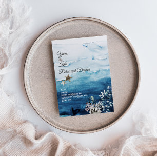 Dîner de répétition de l'océan rustique Invitation