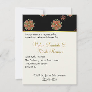 Dîner de répétition de mariage élégant Invitation