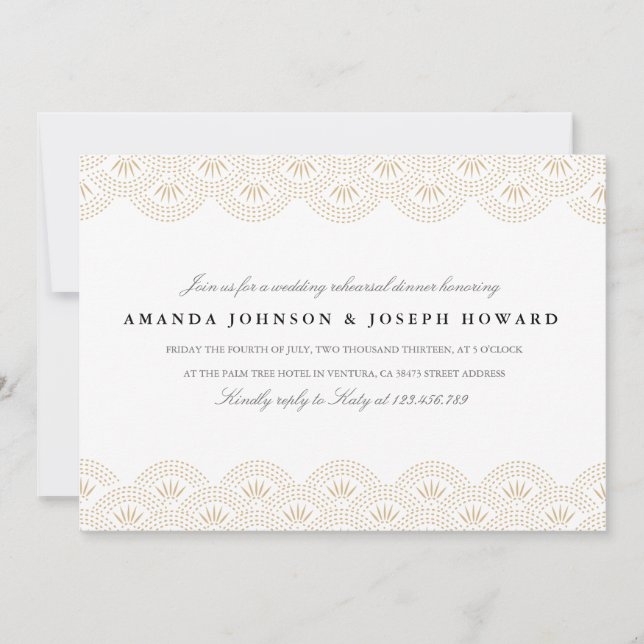 Dîner de répétition Deco Seigaiha Invitation (Devant)